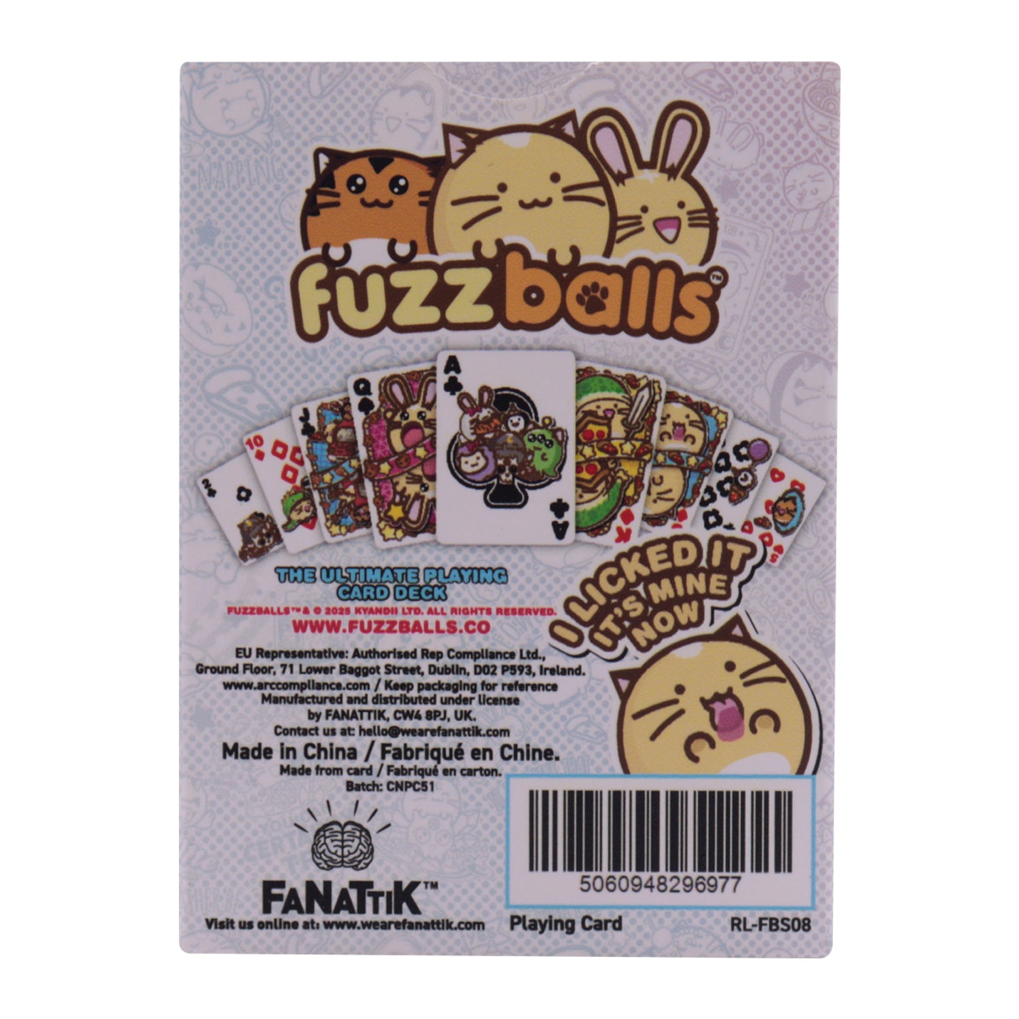 Fuzzballs Playing Cards CDU Containing 12 Packs