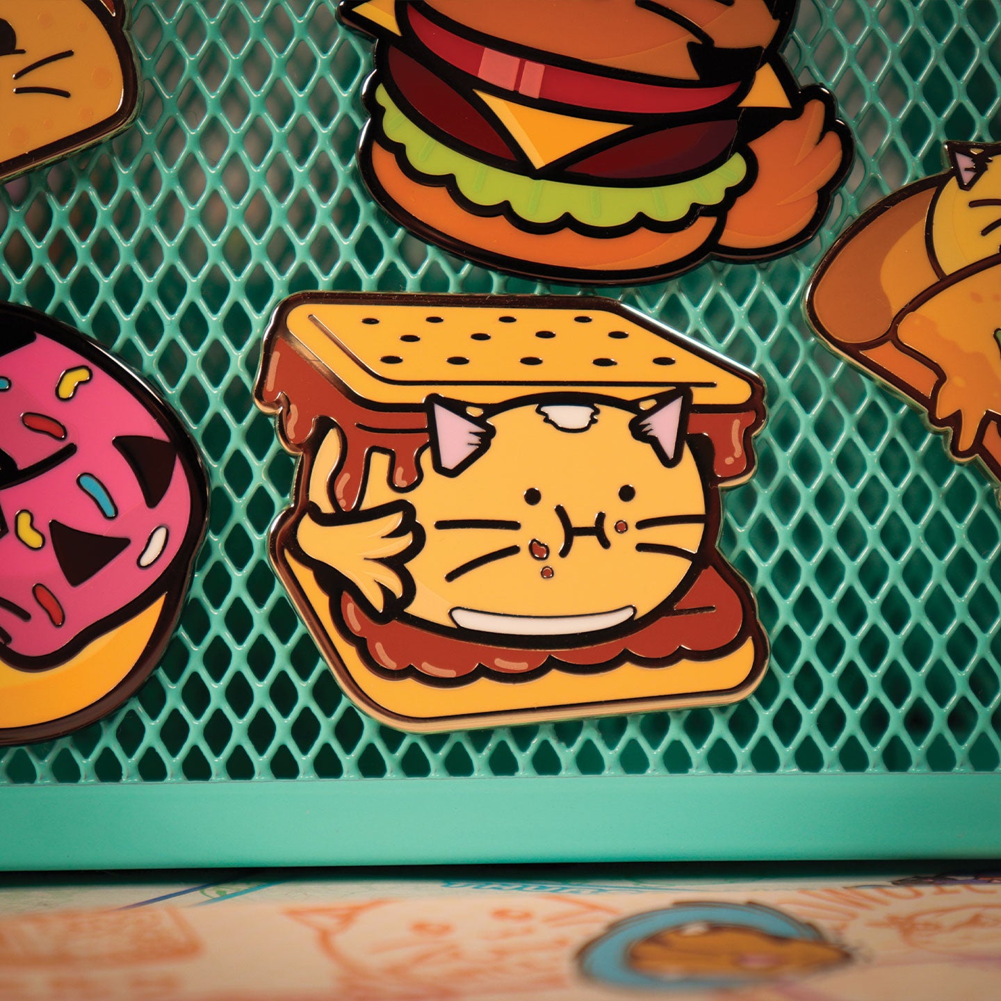 Fuzzballs Mystery Pin Badge CDU Containing 12 Blind Boxes