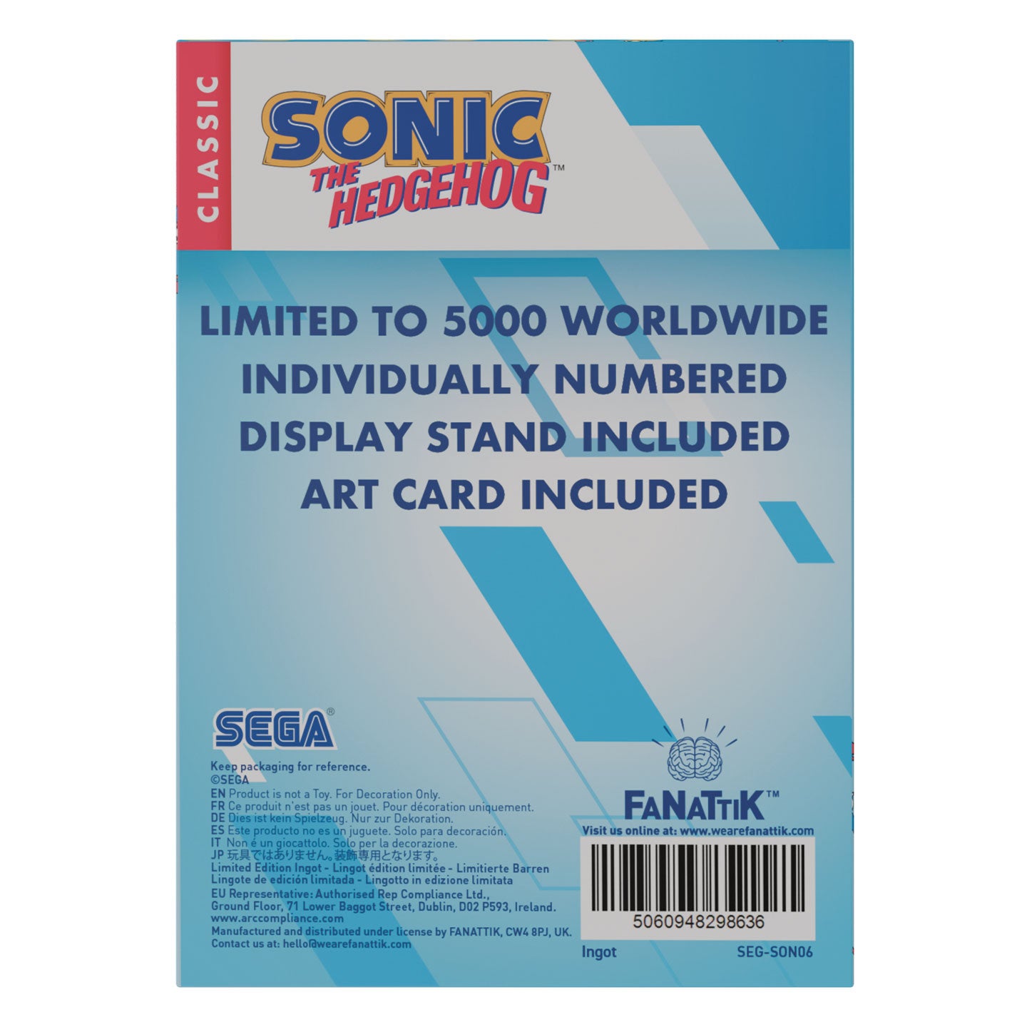 Sonic The Hedgehog – Limited Edition Ingot