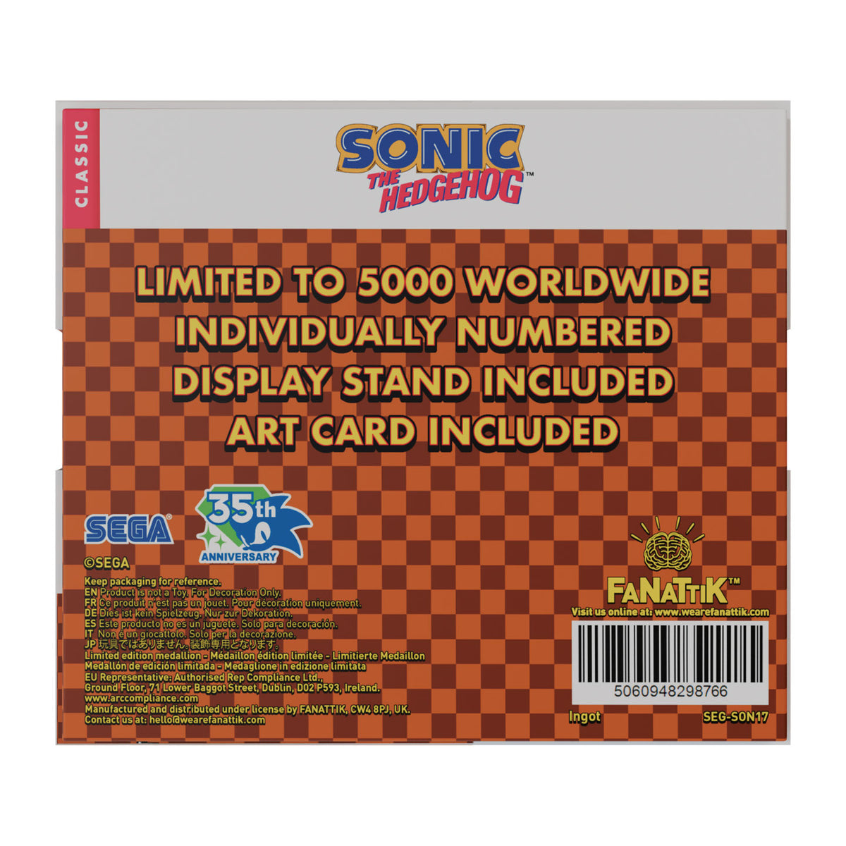 Sonic The Hedgehog – Original Logo Medallion