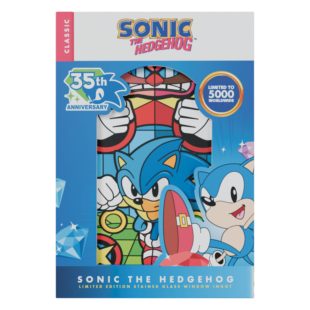 Sonic The Hedgehog – Stained Glass Window Style Ingot
