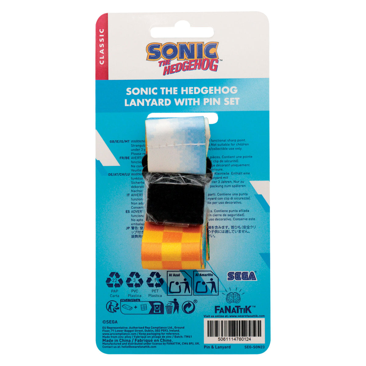 Sonic The Hedgehog – Lanyard & Pin Badge Set