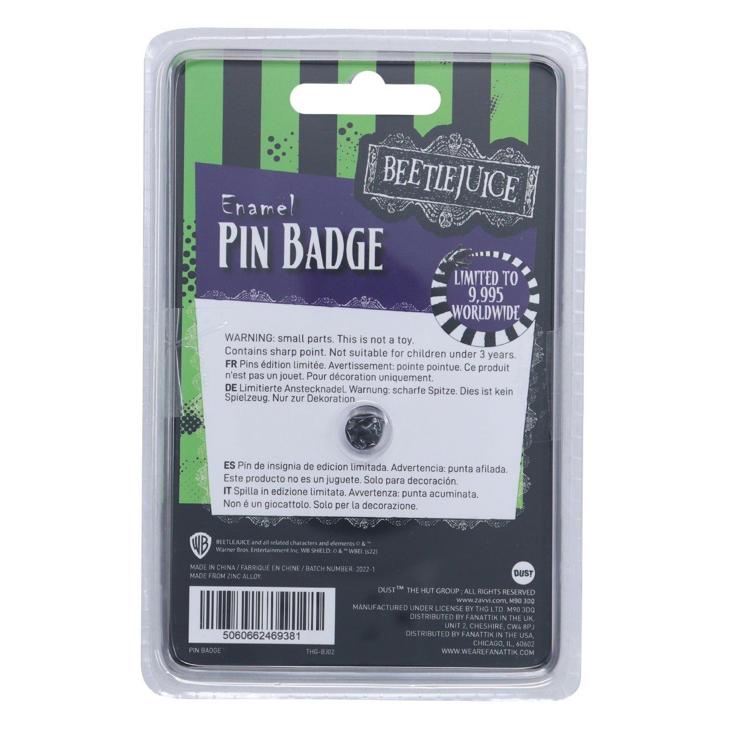BeetleJuice Limited Edition Pin Badge