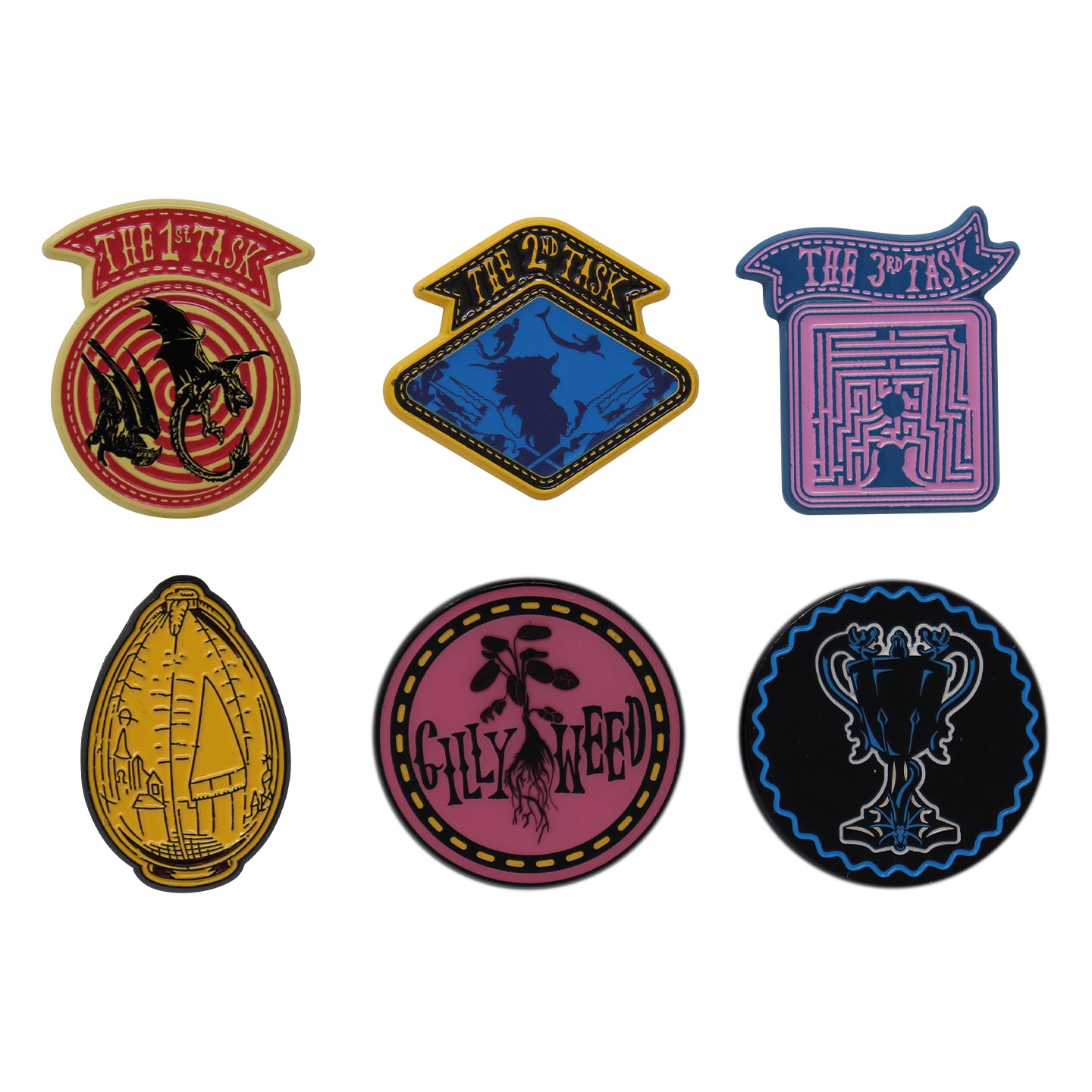 Harry Potter Limited Edition Set of 6 Triwizard Tournament Pin Badges