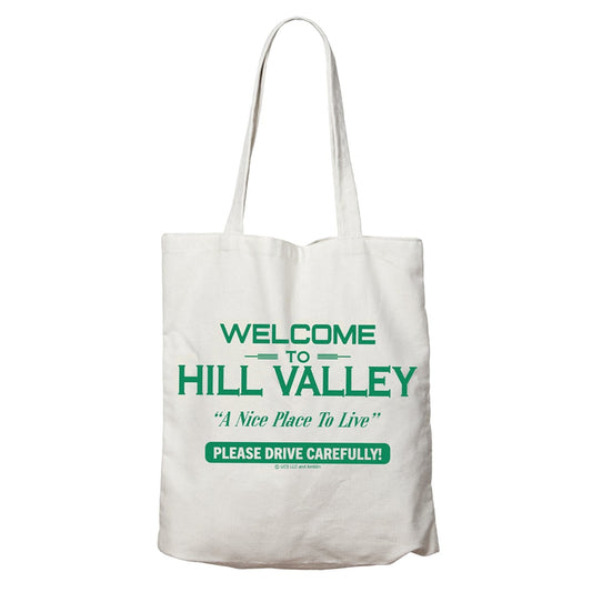 Back the Future Hill Valley Tote Bag