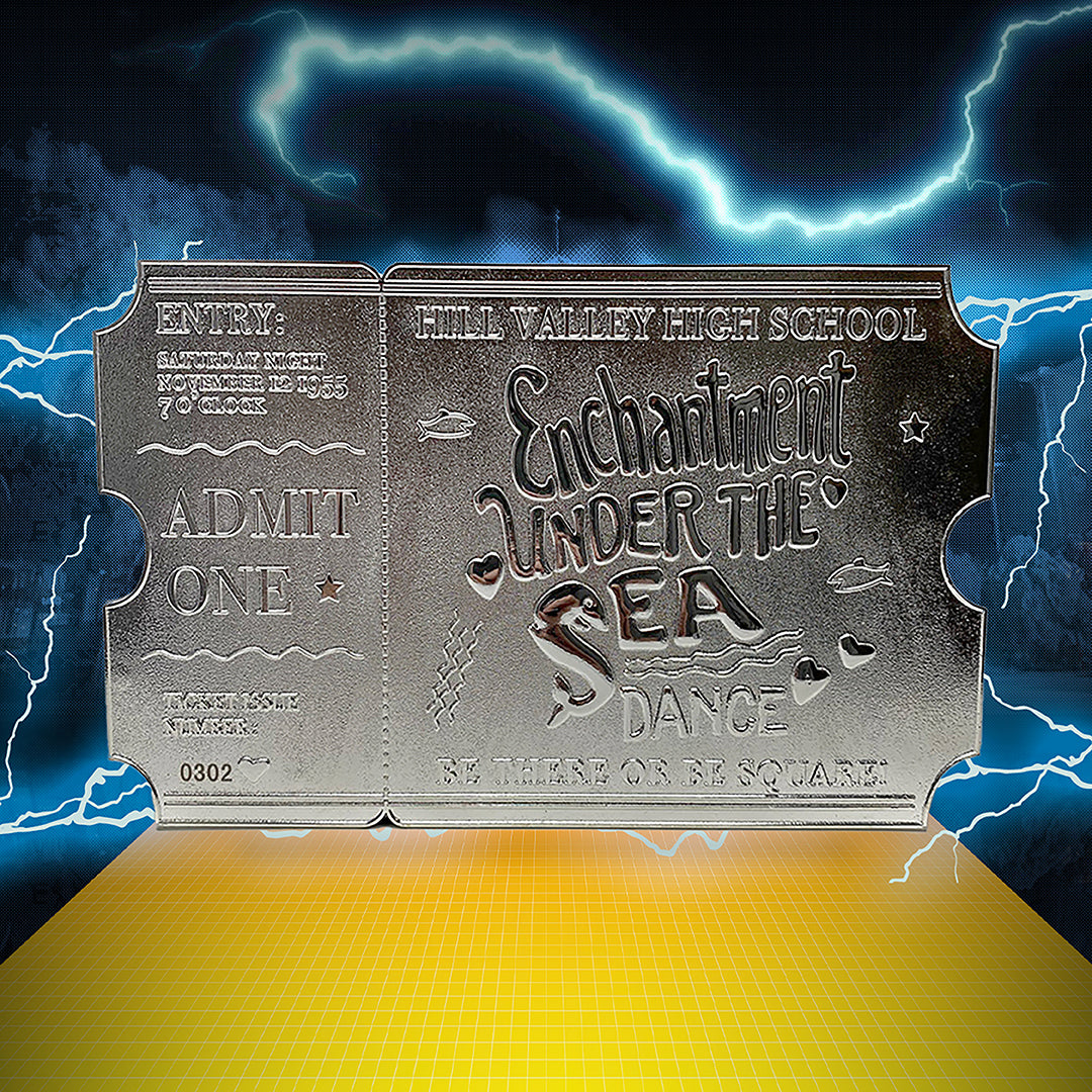 Back To The Future Limited Edition .999 Silver Plated Enchantment Under the Sea Dance Ticket