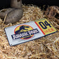 Jurassic Park Replica Number Plate Tin Sign