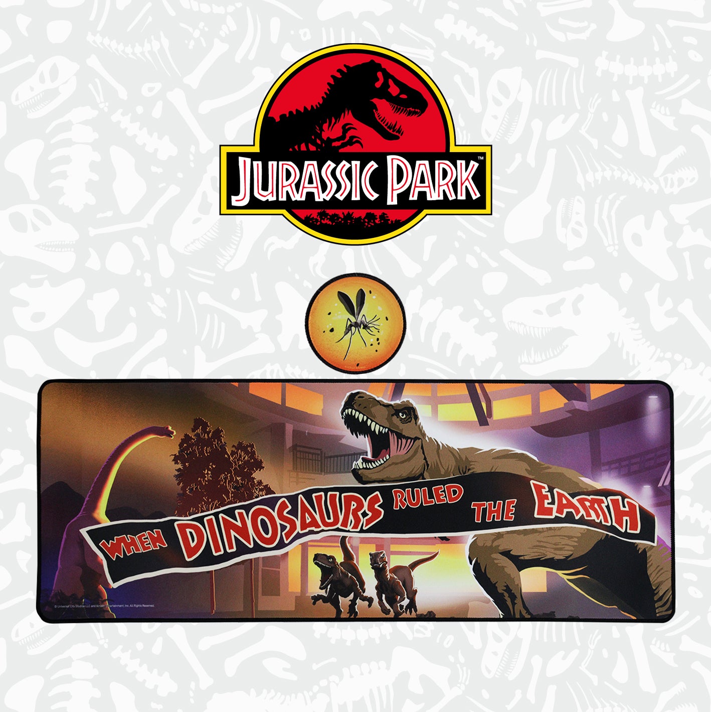 Jurassic Park XL Desk Pad and Coaster Set