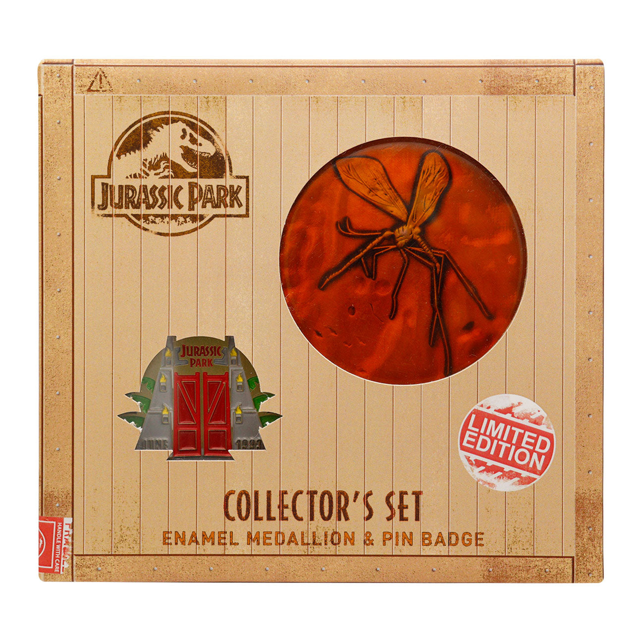 Jurassic Park Medallion and Pin Set