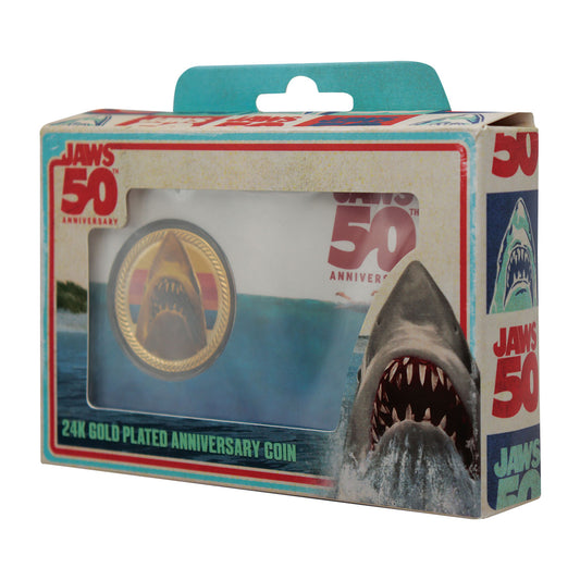 Jaws 50th Anniversary 24k Gold Plated Presentation Coin