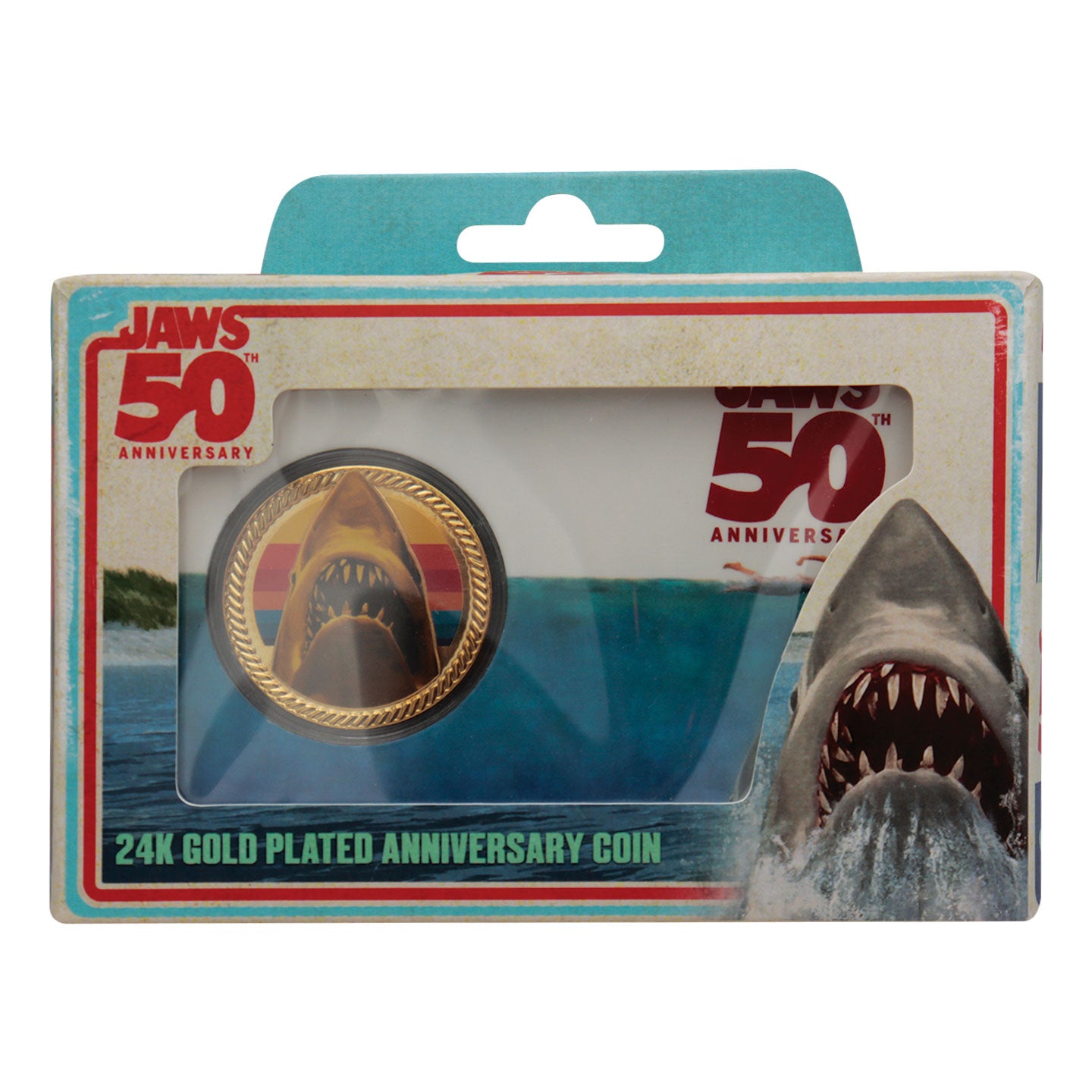Jaws 50th Anniversary 24k Gold Plated Presentation Coin