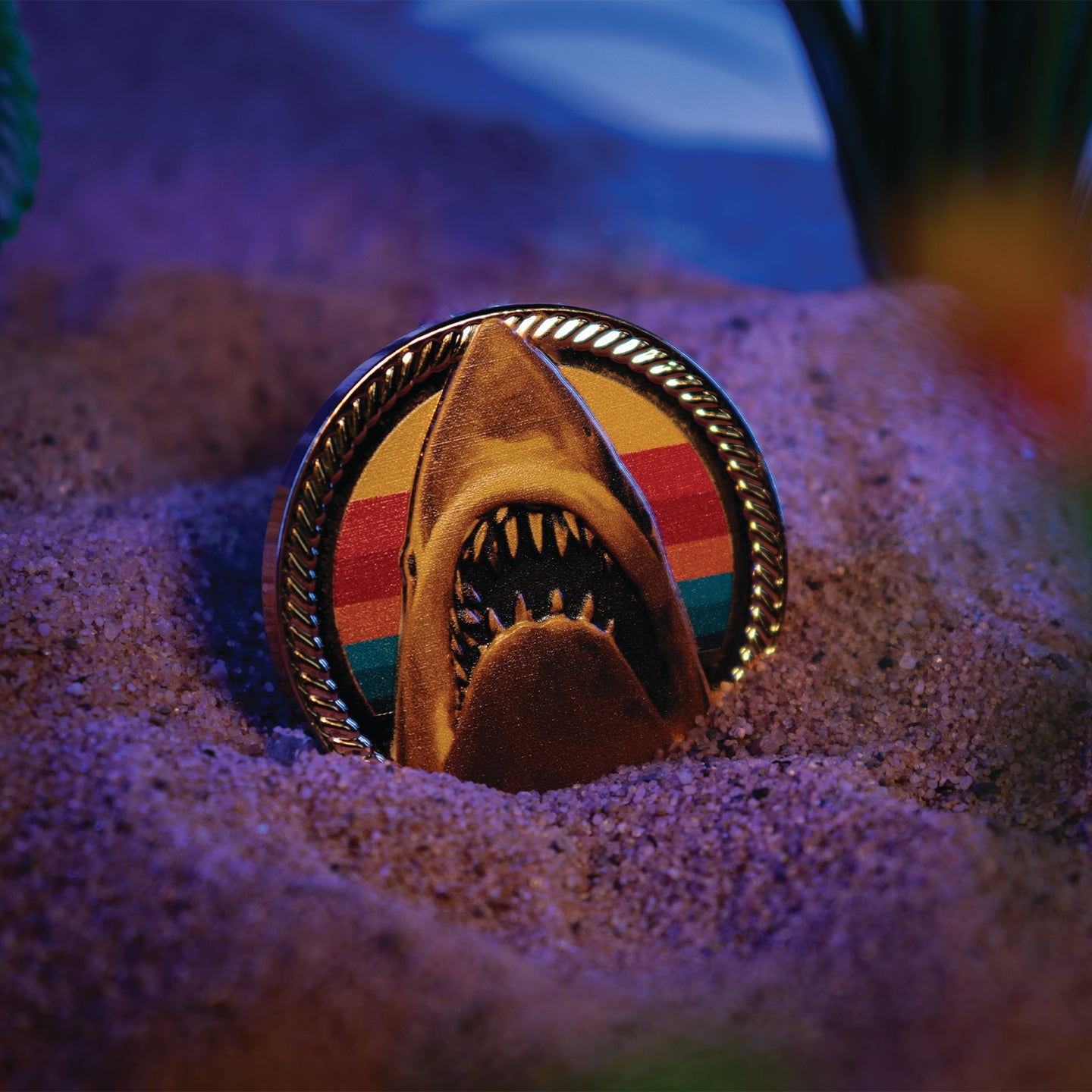 Jaws 50th Anniversary 24k Gold Plated Presentation Coin