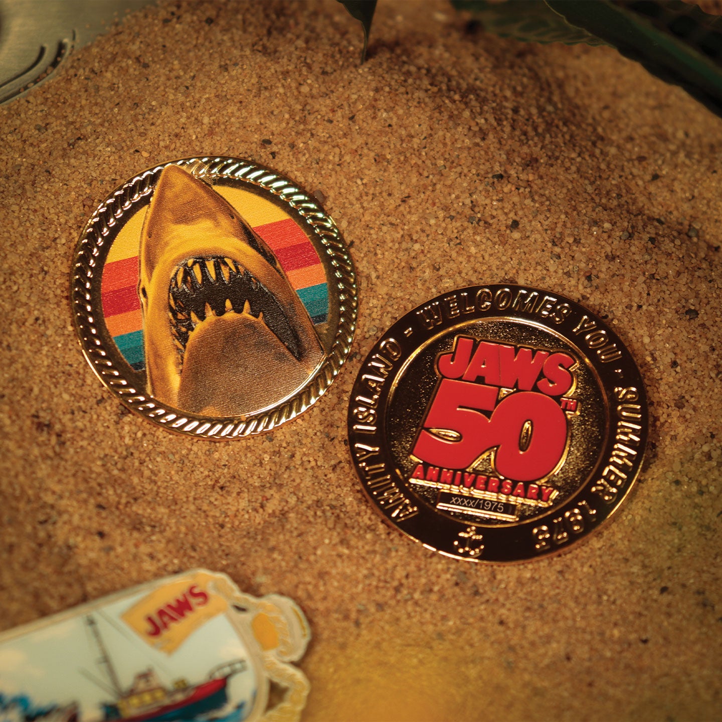 Jaws 50th Anniversary 24k Gold Plated Presentation Coin