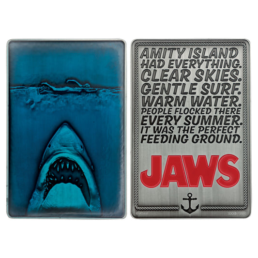 Jaws 50th Anniversary Poster Limited Edition Ingot