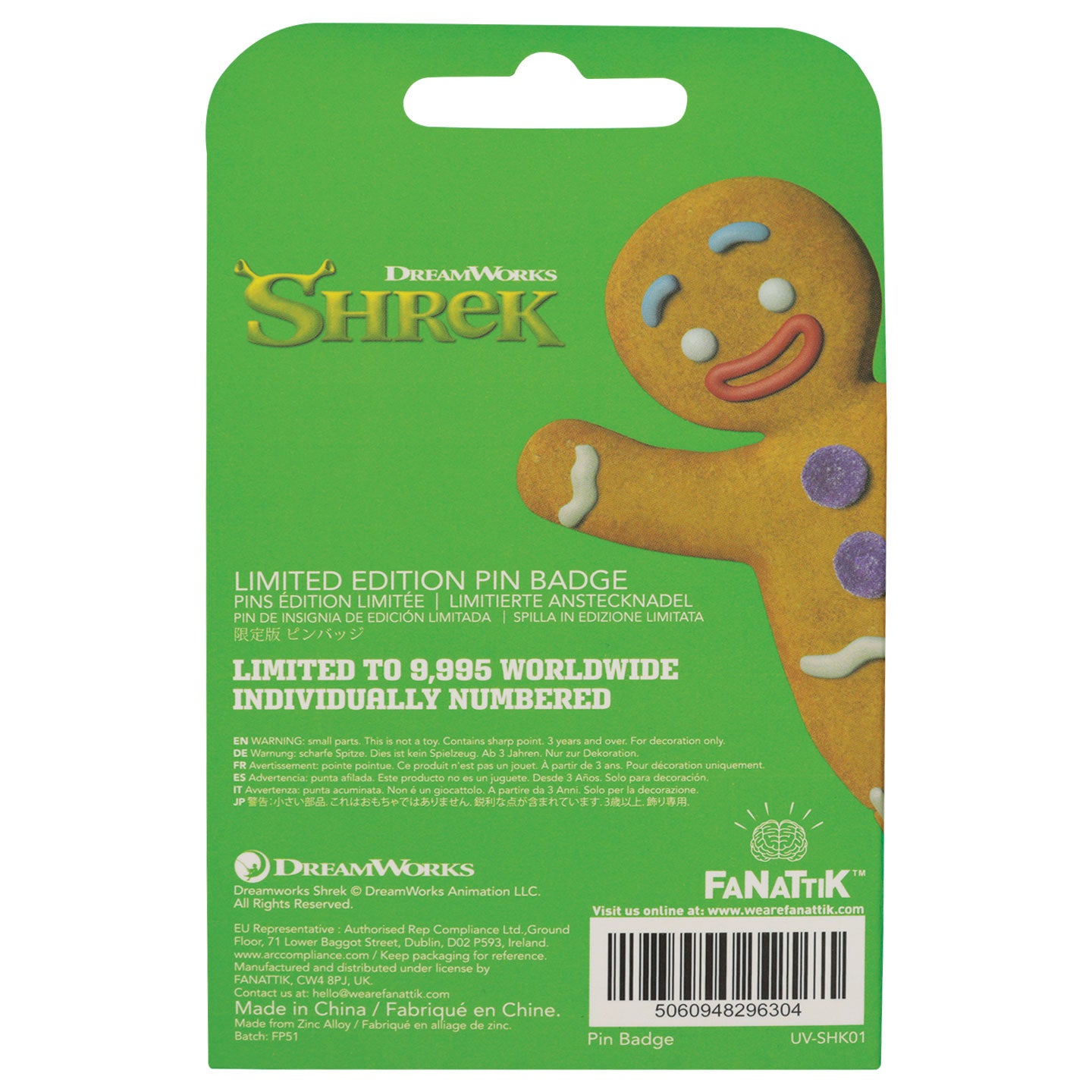 Shrek ‘Beware Ogre’ Pin Badge