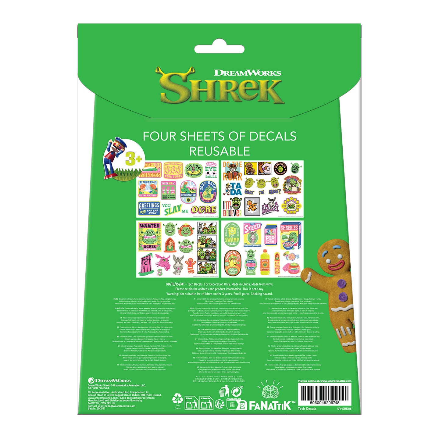 Shrek Tech Decal Stickers