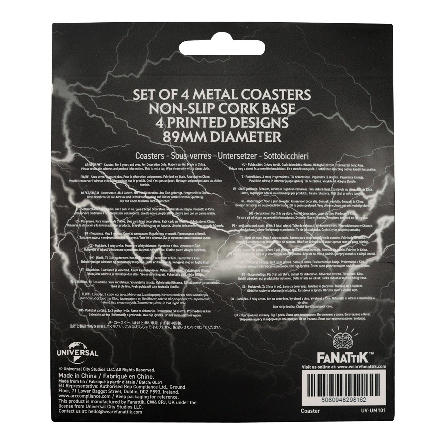 Universal Monsters Set of Four Printed Coasters