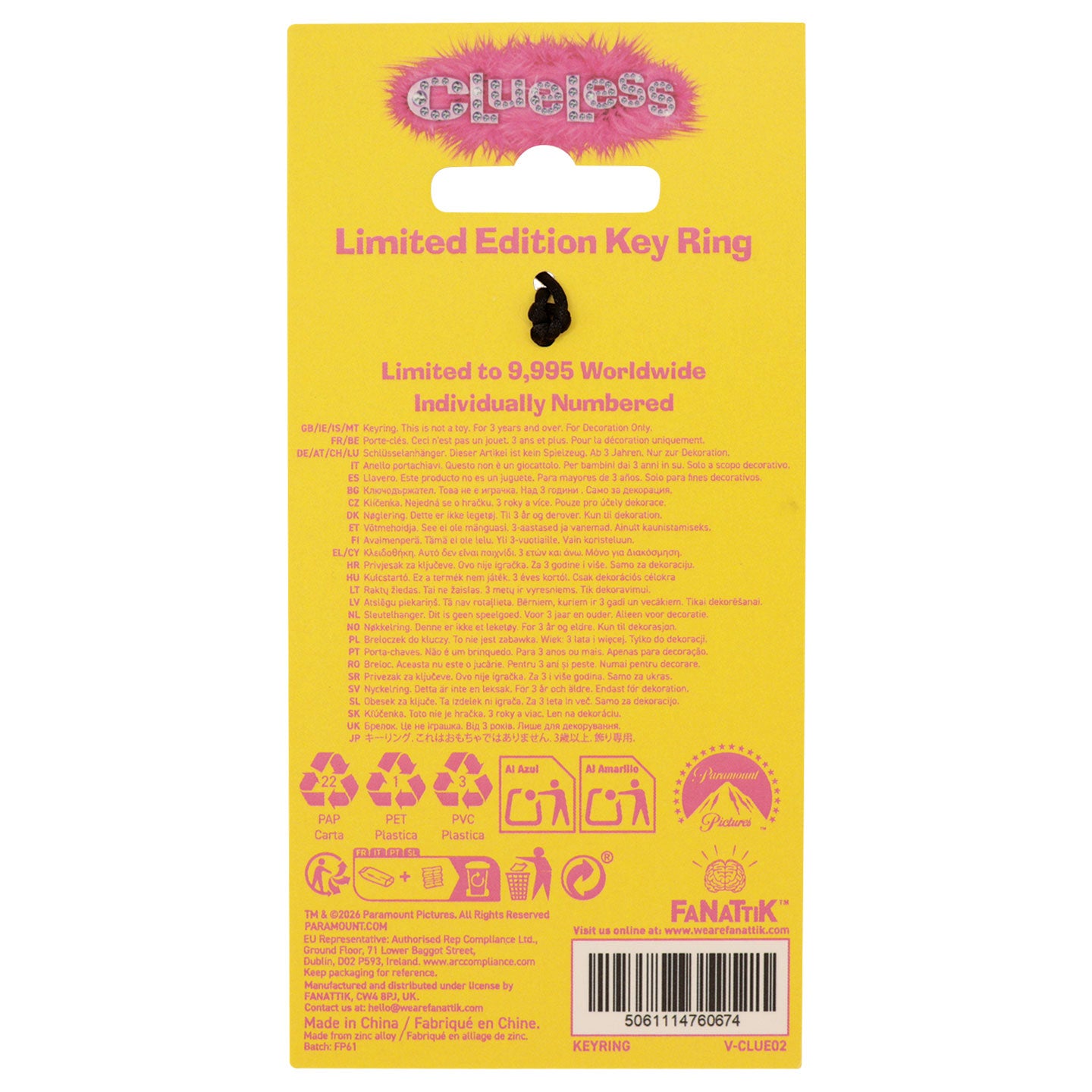 Clueless – Limited Edition License Plate Keyring