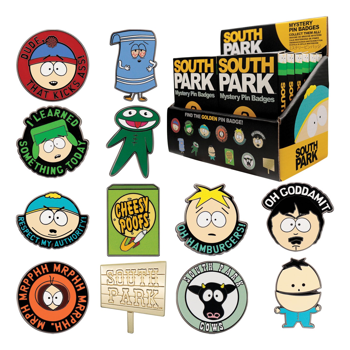 South Park - Mystery Pin Badge CDU Containing 12 Blind Boxes