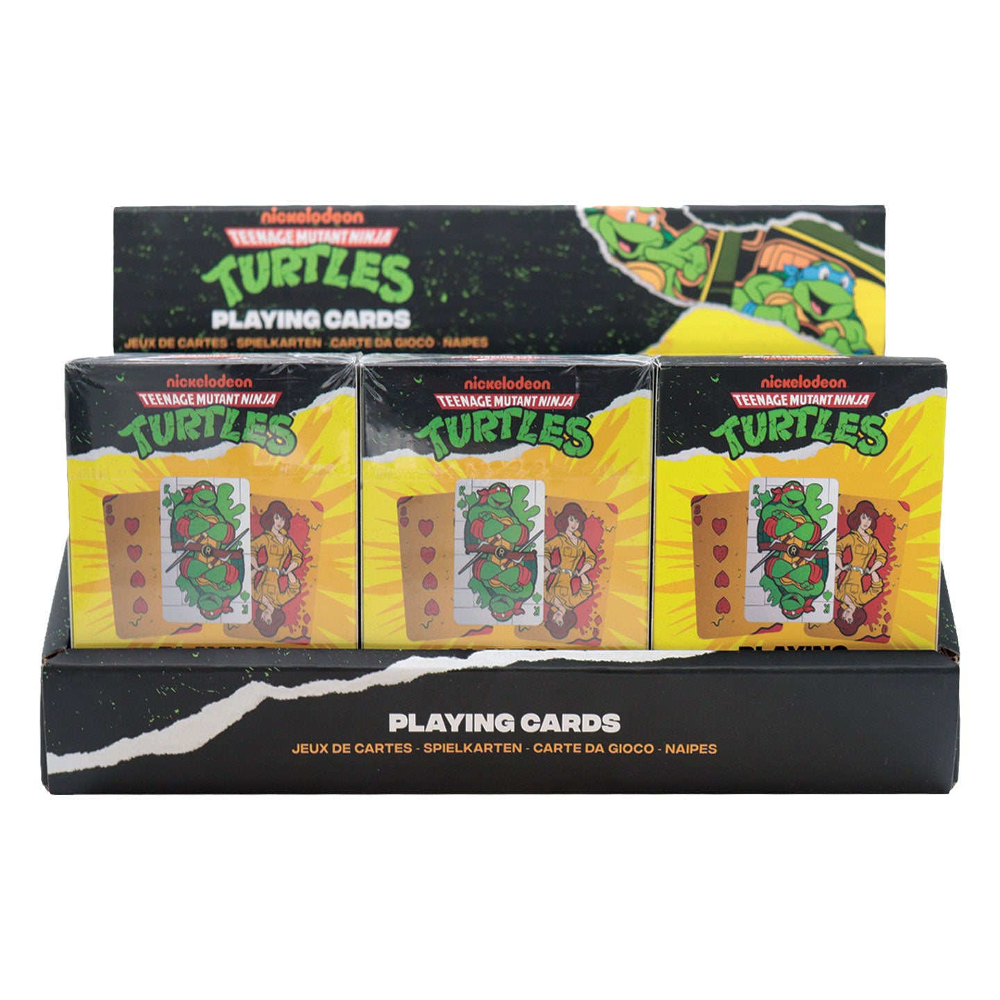 Teenage Mutant Ninja Turtles Playing Cards CDU Containing 12 Packs