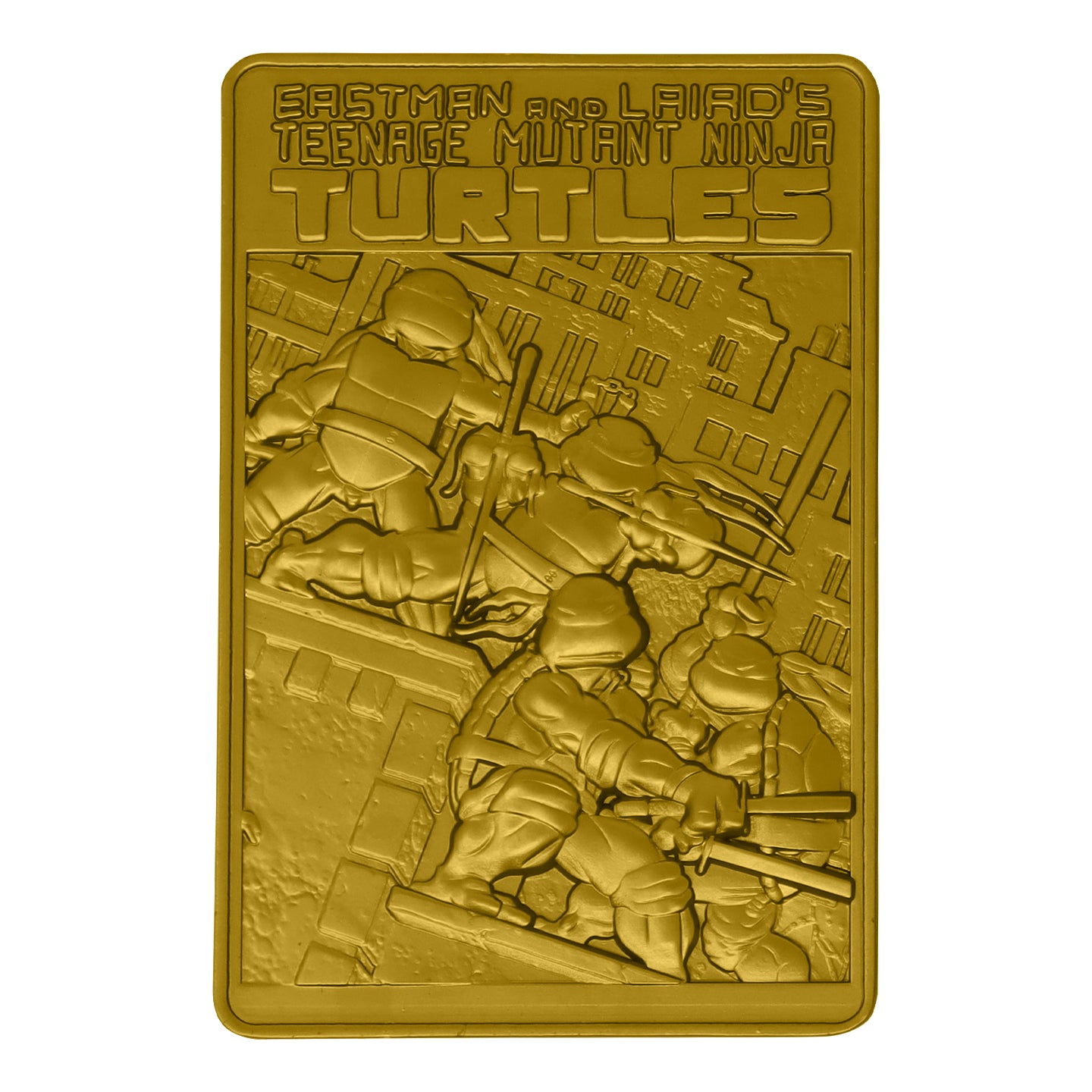 Teenage Mutant Ninja Turtles Limited Edition 24k Gold Plated Comic Book Cover Ingot