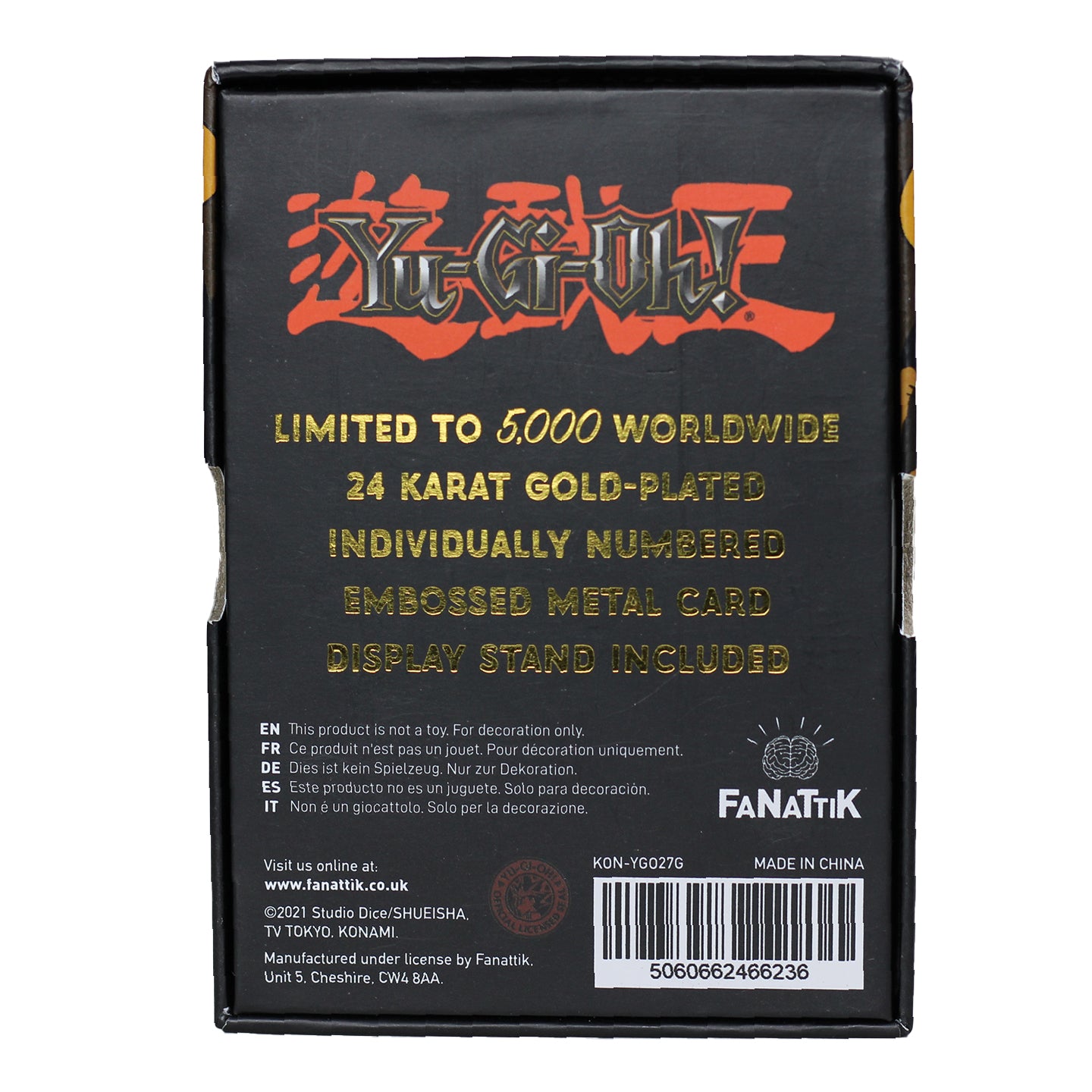Yu-Gi-Oh! Limited Edition 24k Gold Plated Kuriboh Metal Card