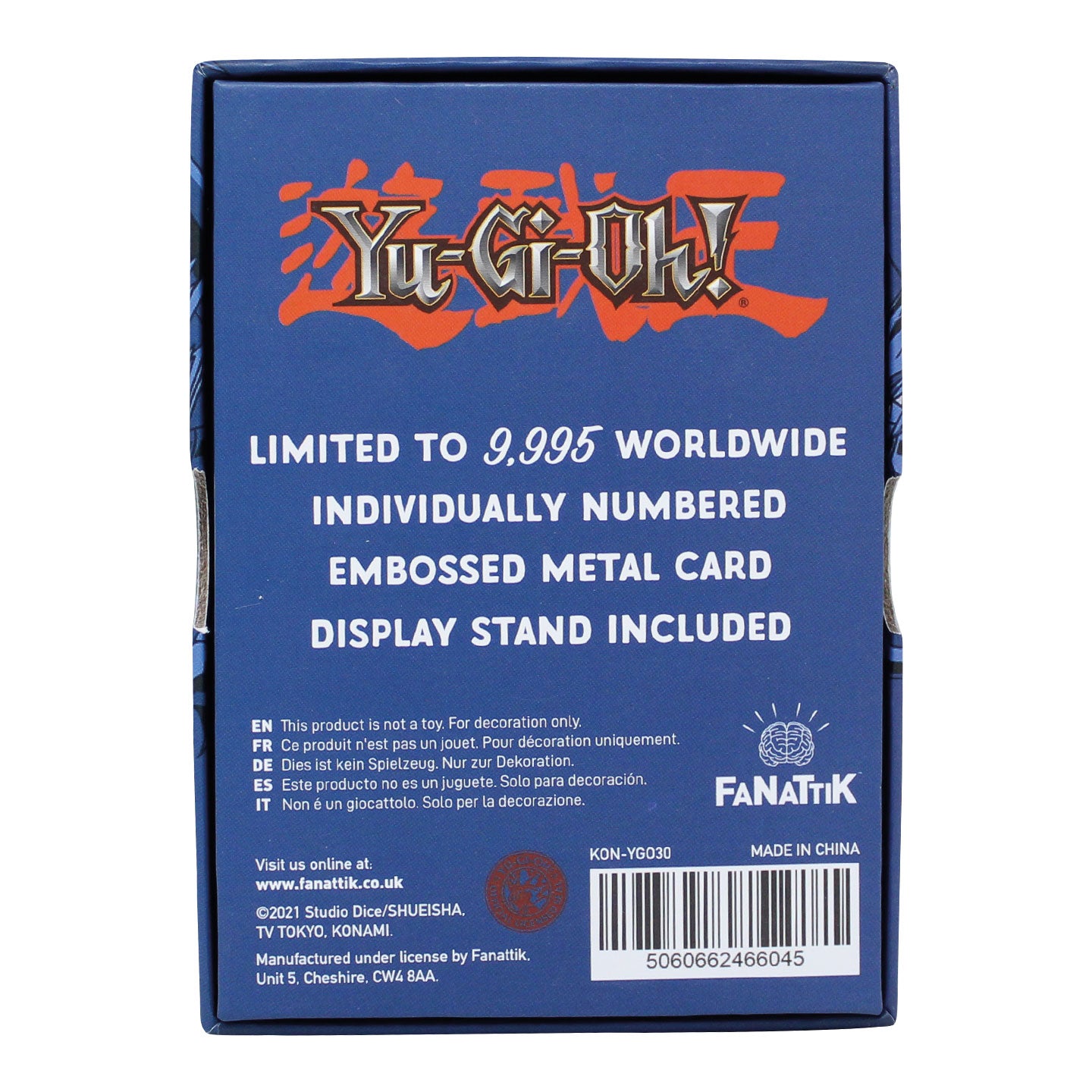 Yu-Gi-Oh! Limited Edition Blue Eyes Ultimate Dragon Metal Card Fanattik Trade Yu-Gi-Oh! Limited Edition Blue Eyes Ultimate Dragon Metal Card Fanattik Trade