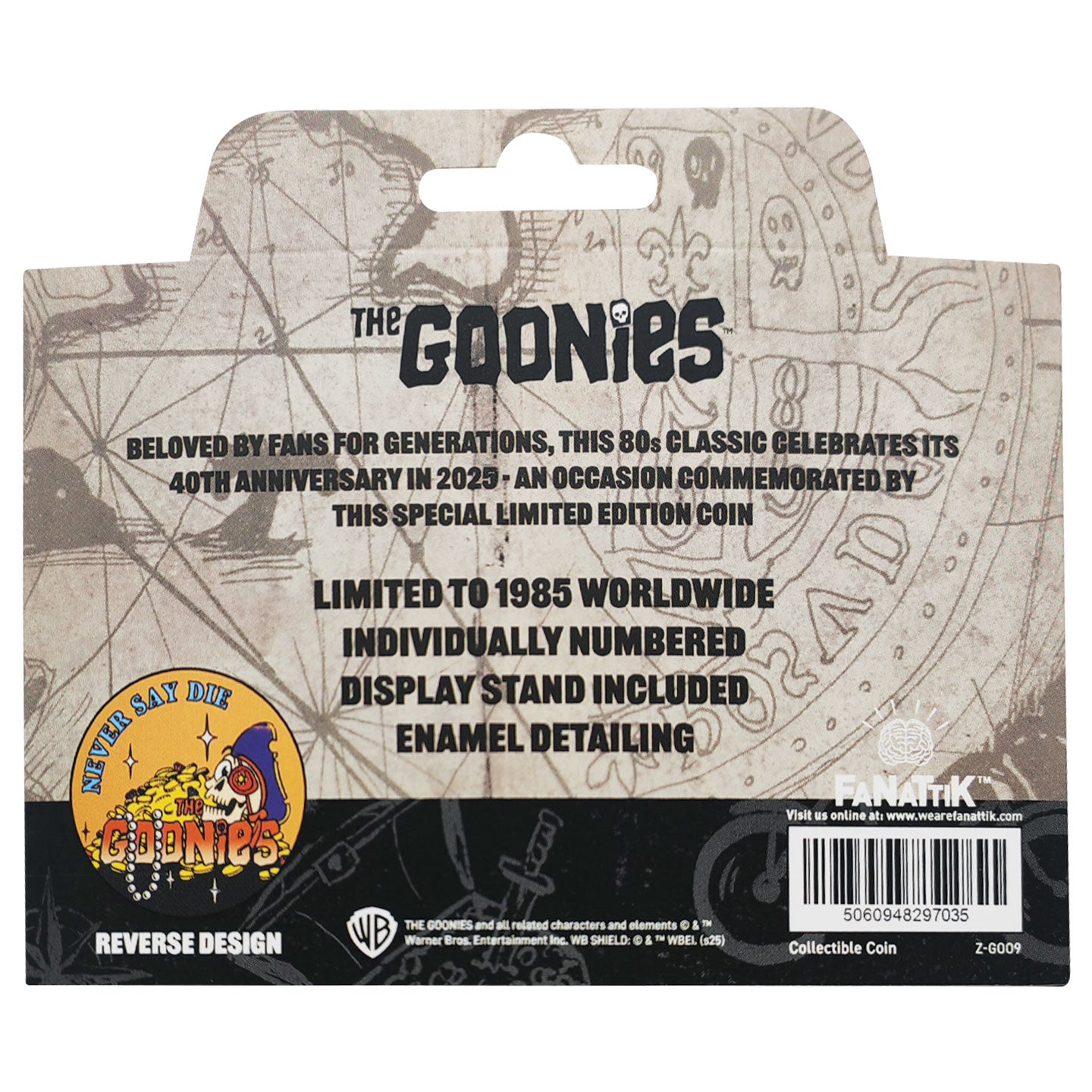The Goonies 40th Anniversary Presentation Coin