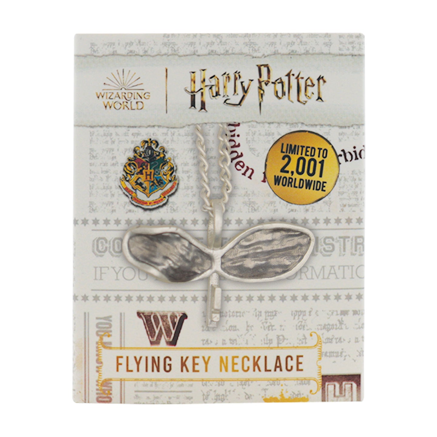 Harry Potter .999 Silver Plated Flying Key Necklace