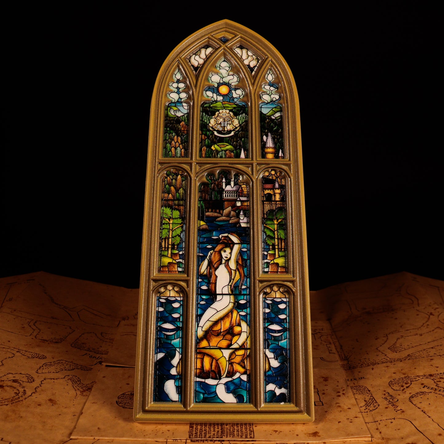 Harry Potter Mermaid Stained Glass Window Resin Plaque