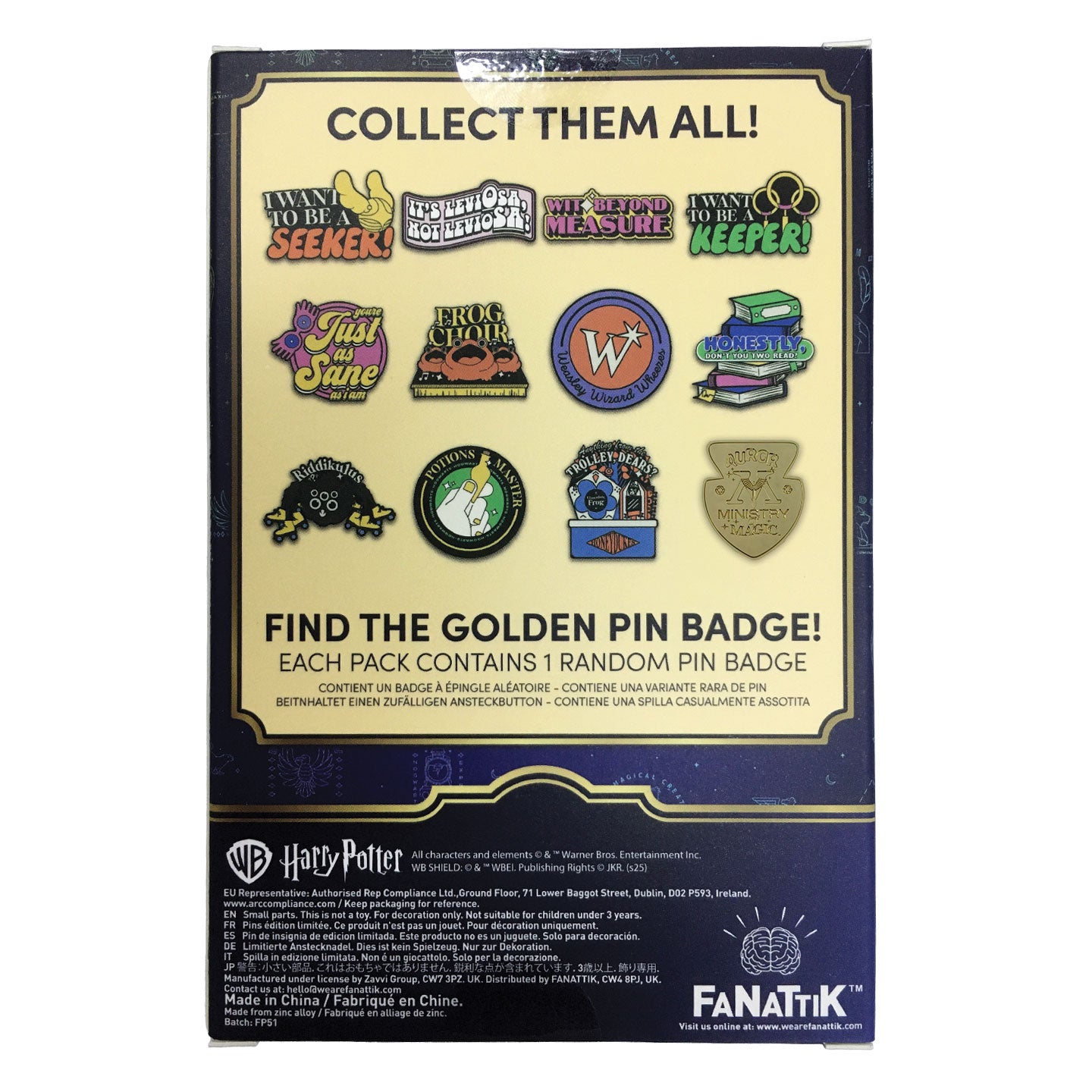 Harry Potter Mystery Pin Badge CDU Containing 12 Blind Boxes