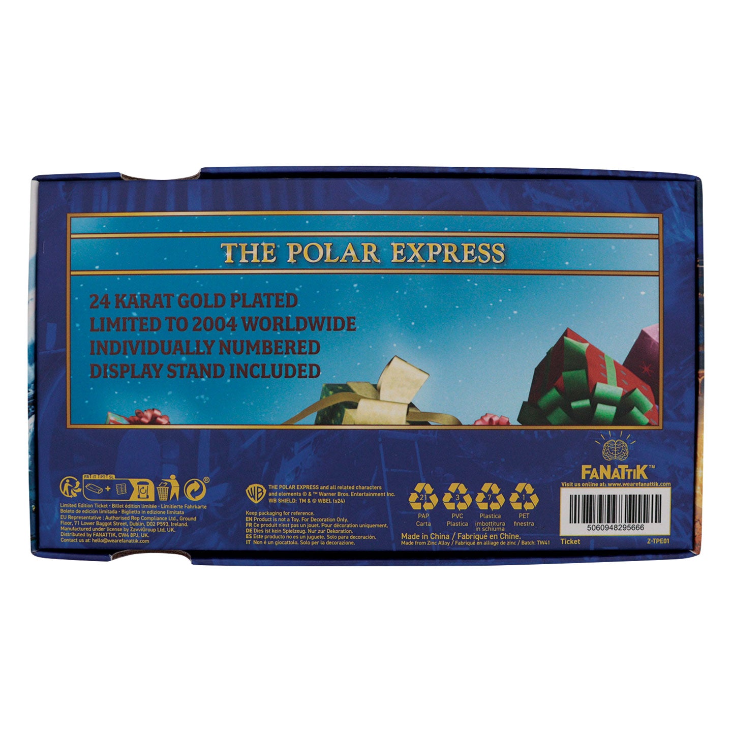 The Polar Express 24k Gold Plated Train Ticket