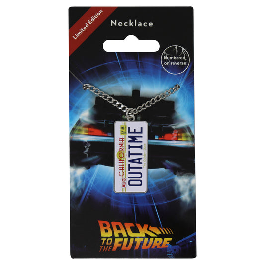 Back to the Future Number Plate Limited Edition Unisex Necklace