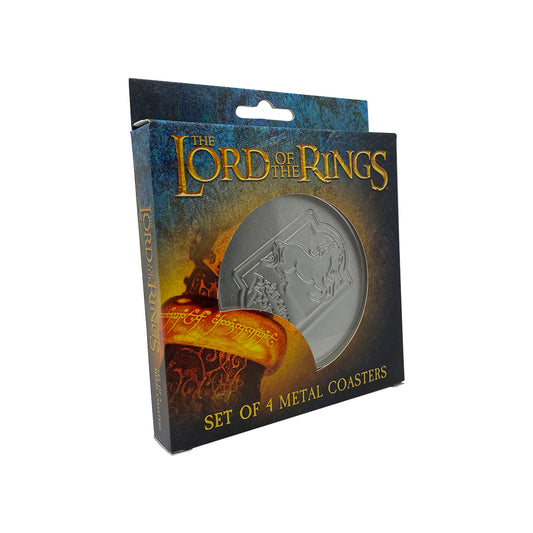 The Lord of the Rings Set of 4 Embossed Metal Coasters