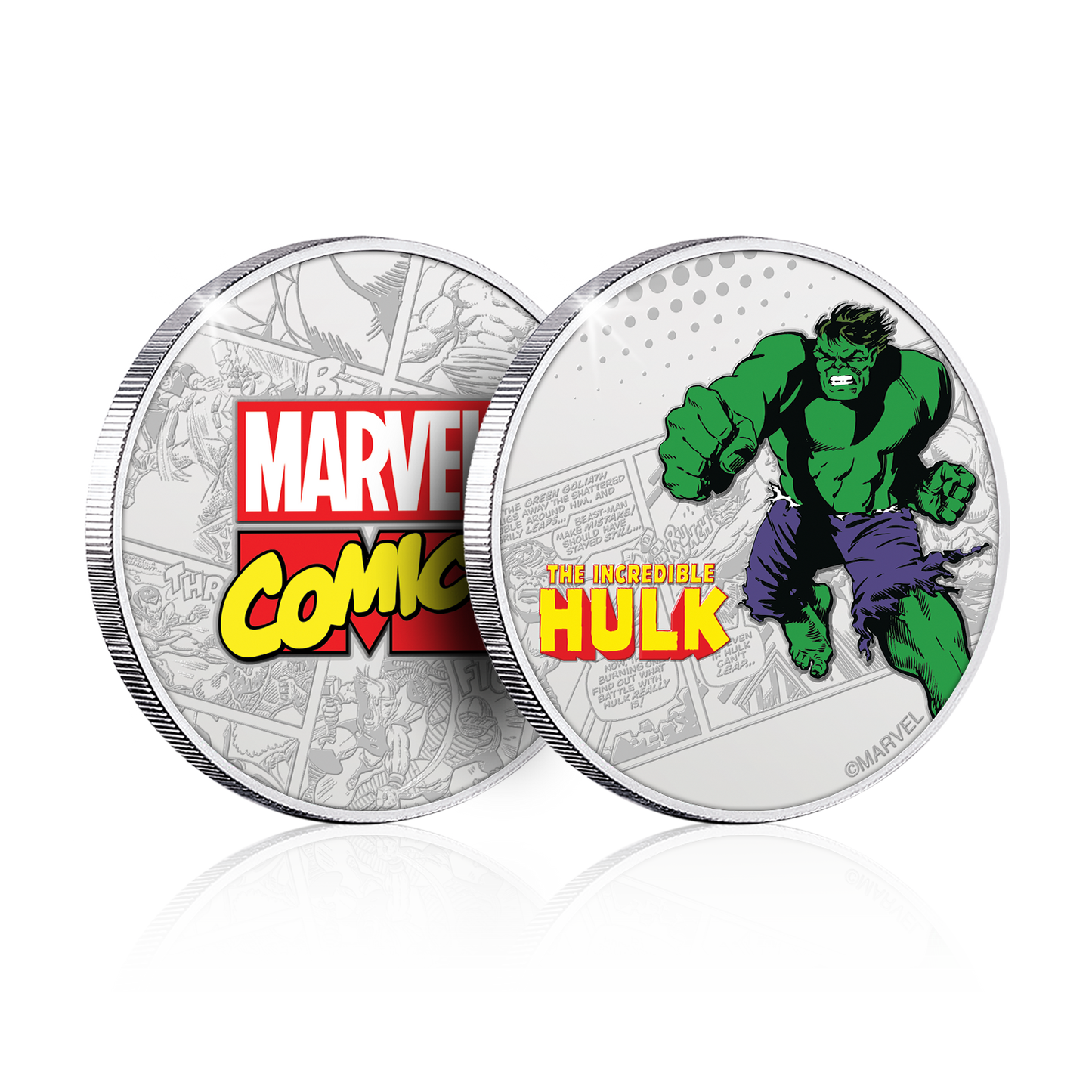 Marvel Limited Edition .999 Silver Plated Hulk Collectible Coin