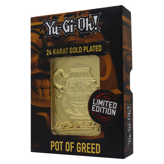 Yu-Gi-Oh! Limited Edition 24k Gold Plated Pot of Greed Metal Card