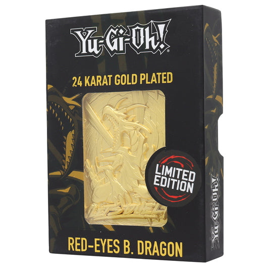 Yu-Gi-Oh! Limited Edition 24k Gold Plated Red Eyes B. Dragon Metal Card