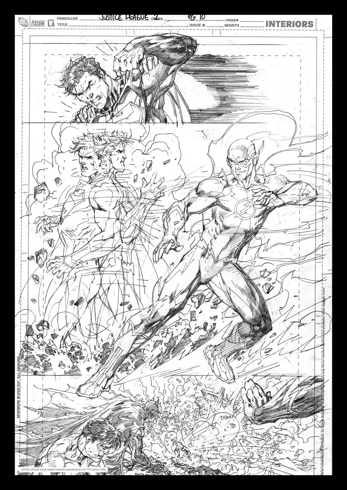 DC Comics - Superman & Flash Comic Page Art Print