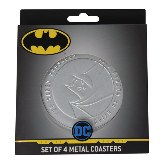 DC Batman Set of 4 Embossed Metal Coasters