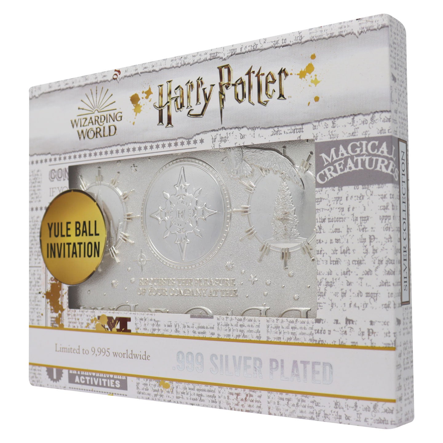 Harry Potter Limited Edition .999 Silver Plated Replica Yule Ball Ticket