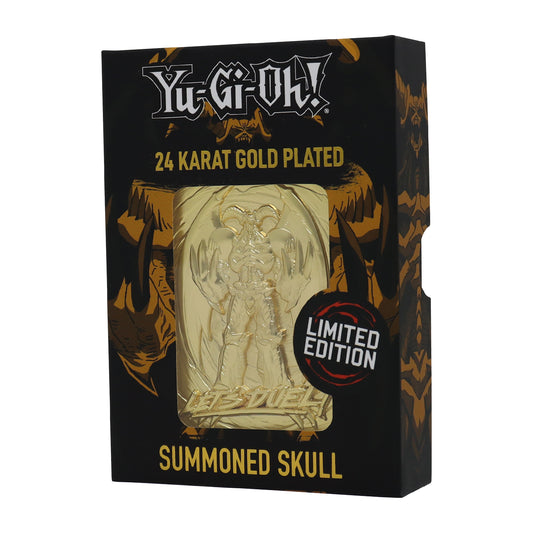 Yu-Gi-Oh! Limited Edition 24k Gold Plated Summoned Skull Metal Card